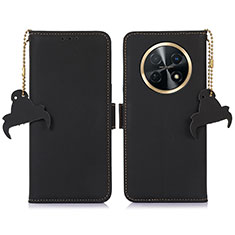 Coque Portefeuille Livre Cuir Etui Clapet A11D pour Huawei Nova Y91 Noir