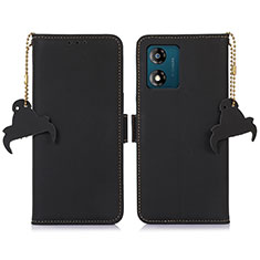 Coque Portefeuille Livre Cuir Etui Clapet A11D pour Motorola Moto E13 Noir