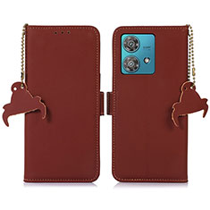 Coque Portefeuille Livre Cuir Etui Clapet A11D pour Motorola Moto Edge 40 Neo 5G Marron