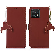 Coque Portefeuille Livre Cuir Etui Clapet A11D pour Motorola Moto Edge 40 Pro 5G Marron