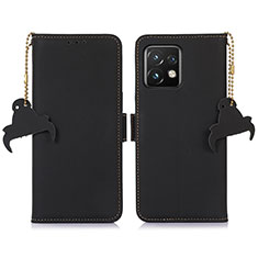 Coque Portefeuille Livre Cuir Etui Clapet A11D pour Motorola Moto Edge 40 Pro 5G Noir