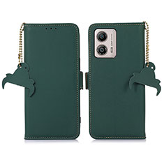 Coque Portefeuille Livre Cuir Etui Clapet A11D pour Motorola Moto G53 5G Vert