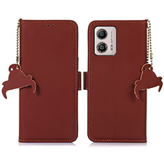 Coque Portefeuille Livre Cuir Etui Clapet A11D pour Motorola Moto G53j 5G Marron