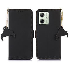 Coque Portefeuille Livre Cuir Etui Clapet A11D pour Motorola Moto G54 5G Noir