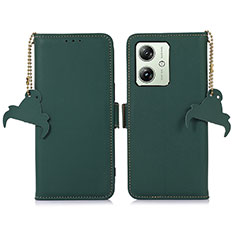 Coque Portefeuille Livre Cuir Etui Clapet A11D pour Motorola Moto G54 5G Vert