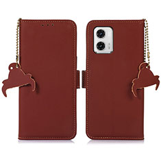 Coque Portefeuille Livre Cuir Etui Clapet A11D pour Motorola Moto G73 5G Marron