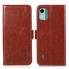 Coque Portefeuille Livre Cuir Etui Clapet A11D pour Nokia C12 Plus Marron