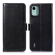 Coque Portefeuille Livre Cuir Etui Clapet A11D pour Nokia C12 Pro Noir