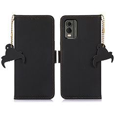 Coque Portefeuille Livre Cuir Etui Clapet A11D pour Nokia C210 Noir