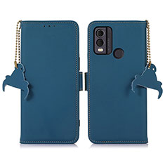 Coque Portefeuille Livre Cuir Etui Clapet A11D pour Nokia C22 Bleu