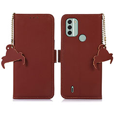 Coque Portefeuille Livre Cuir Etui Clapet A11D pour Nokia C31 Marron