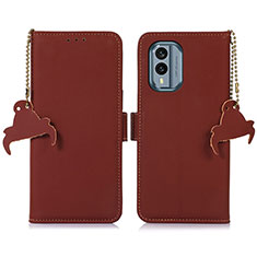 Coque Portefeuille Livre Cuir Etui Clapet A11D pour Nokia X30 5G Marron