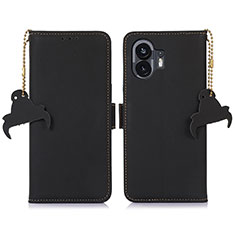 Coque Portefeuille Livre Cuir Etui Clapet A11D pour Nothing Phone 2 Noir