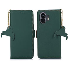 Coque Portefeuille Livre Cuir Etui Clapet A11D pour Nothing Phone 2 Vert