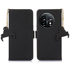 Coque Portefeuille Livre Cuir Etui Clapet A11D pour OnePlus 11 5G Noir