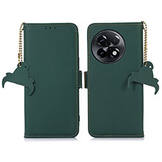 Coque Portefeuille Livre Cuir Etui Clapet A11D pour OnePlus 11R 5G Vert