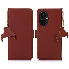 Coque Portefeuille Livre Cuir Etui Clapet A11D pour OnePlus Nord CE 3 5G Marron