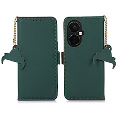 Coque Portefeuille Livre Cuir Etui Clapet A11D pour OnePlus Nord CE 3 5G Vert