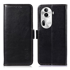 Coque Portefeuille Livre Cuir Etui Clapet A11D pour Oppo Reno11 Pro 5G Noir