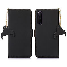 Coque Portefeuille Livre Cuir Etui Clapet A11D pour Sony Xperia 1 V Noir