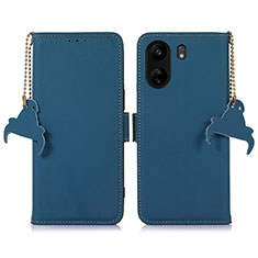 Coque Portefeuille Livre Cuir Etui Clapet A11D pour Xiaomi Poco C65 Bleu