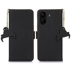 Coque Portefeuille Livre Cuir Etui Clapet A11D pour Xiaomi Poco C65 Noir