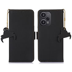 Coque Portefeuille Livre Cuir Etui Clapet A11D pour Xiaomi Poco F5 5G Noir