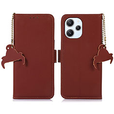 Coque Portefeuille Livre Cuir Etui Clapet A11D pour Xiaomi Redmi 12 4G Marron