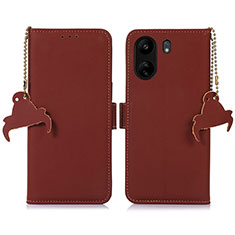 Coque Portefeuille Livre Cuir Etui Clapet A11D pour Xiaomi Redmi 13C Marron