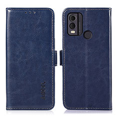 Coque Portefeuille Livre Cuir Etui Clapet A12D pour Nokia C22 Bleu