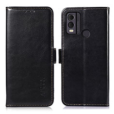 Coque Portefeuille Livre Cuir Etui Clapet A12D pour Nokia C22 Noir