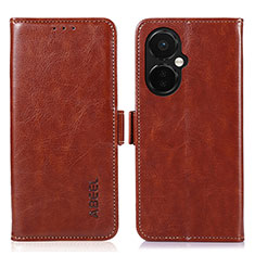 Coque Portefeuille Livre Cuir Etui Clapet A12D pour OnePlus Nord CE 3 5G Marron