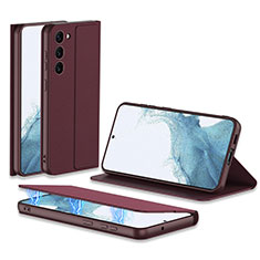 Coque Portefeuille Livre Cuir Etui Clapet AC1 pour Samsung Galaxy S21 Plus 5G Rouge