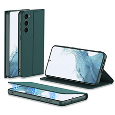 Coque Portefeuille Livre Cuir Etui Clapet AC1 pour Samsung Galaxy S21 Plus 5G Vert