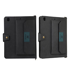 Coque Portefeuille Livre Cuir Etui Clapet AD1 pour Apple iPad 10.2 (2021) Noir