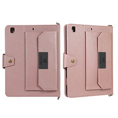 Coque Portefeuille Livre Cuir Etui Clapet AD1 pour Apple iPad 10.2 (2021) Or Rose