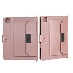 Coque Portefeuille Livre Cuir Etui Clapet AD1 pour Apple iPad Pro 12.9 (2021) Or Rose