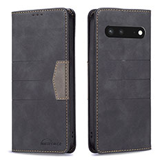 Coque Portefeuille Livre Cuir Etui Clapet B01F pour Google Pixel 7 5G Noir