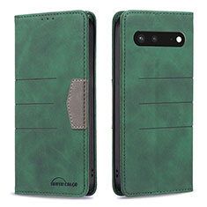 Coque Portefeuille Livre Cuir Etui Clapet B01F pour Google Pixel 7 5G Vert