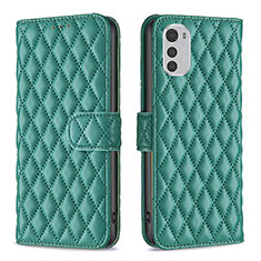 Coque Portefeuille Livre Cuir Etui Clapet B01F pour Motorola Moto E32s Vert