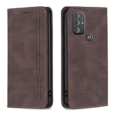 Coque Portefeuille Livre Cuir Etui Clapet B01F pour Motorola Moto G Play (2023) Marron