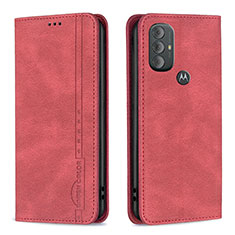 Coque Portefeuille Livre Cuir Etui Clapet B01F pour Motorola Moto G Play (2023) Rouge