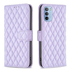 Coque Portefeuille Livre Cuir Etui Clapet B01F pour Motorola Moto G41 Violet