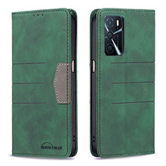 Coque Portefeuille Livre Cuir Etui Clapet B01F pour Oppo A16s Vert