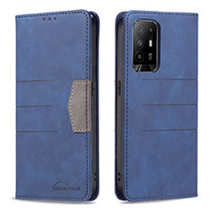 Coque Portefeuille Livre Cuir Etui Clapet B01F pour Oppo A94 5G Bleu