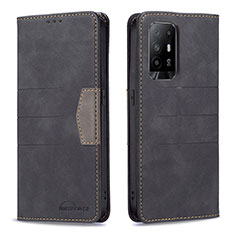 Coque Portefeuille Livre Cuir Etui Clapet B01F pour Oppo A94 5G Noir