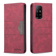 Coque Portefeuille Livre Cuir Etui Clapet B01F pour Oppo A94 5G Rouge