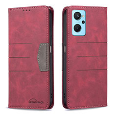 Coque Portefeuille Livre Cuir Etui Clapet B01F pour Oppo K10 4G Rouge