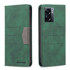 Coque Portefeuille Livre Cuir Etui Clapet B01F pour Oppo K10 5G India Vert