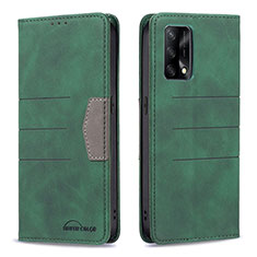 Coque Portefeuille Livre Cuir Etui Clapet B01F pour Oppo Reno6 Lite Vert